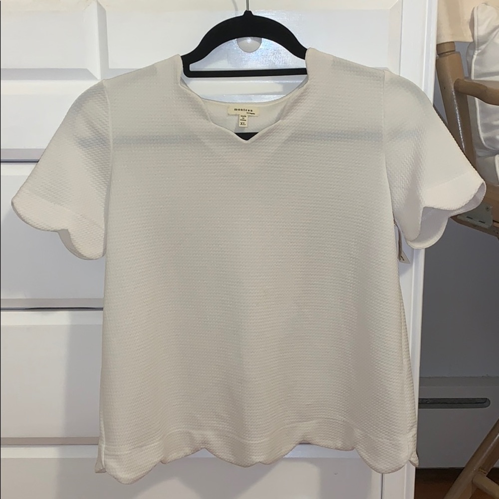 Scallop Ruffle Blouse